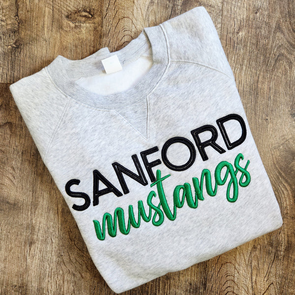 School Spirit 3D Embroidered Crewneck