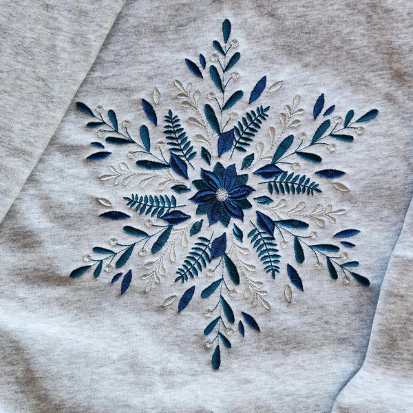 Elegant Snowflake Crewneck