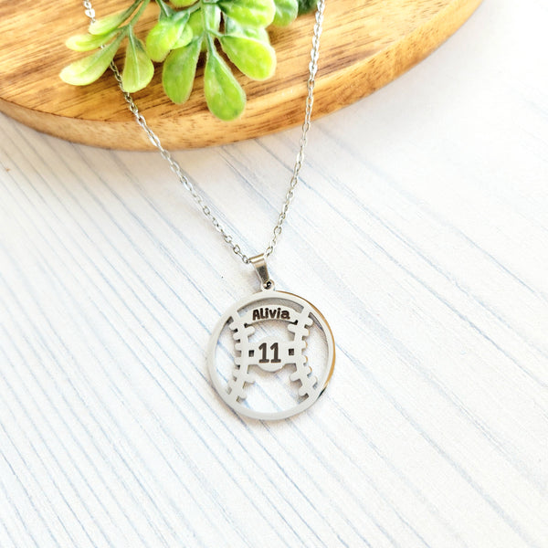 “All-Star” Personalized Baseball/ Softball Necklace – Hit It Out of the Park!