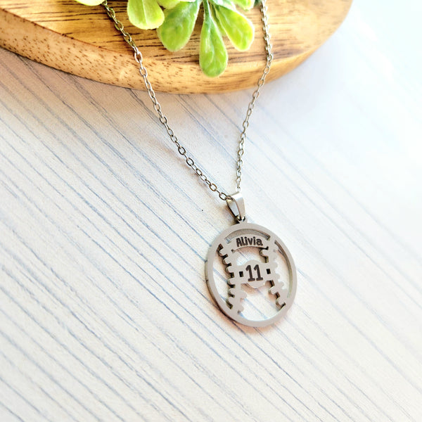 “All-Star” Personalized Baseball/ Softball Necklace – Hit It Out of the Park!
