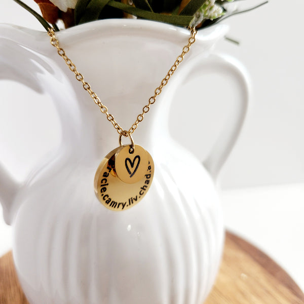 Personalized Name Necklace with Heart