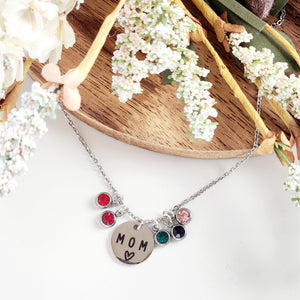 Birthstone Mom Necklace