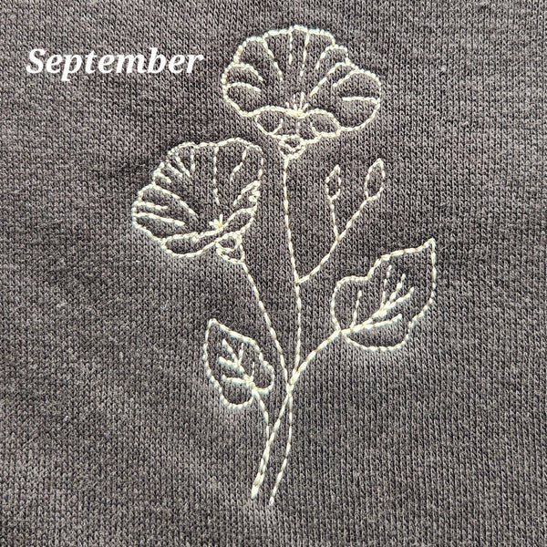 Personalized Mom, Birth Flower Embroidered Crewneck