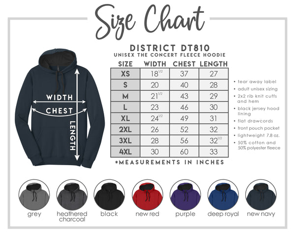 Glitter, 3D Embroidered School Spirit Hoodie or Crewneck