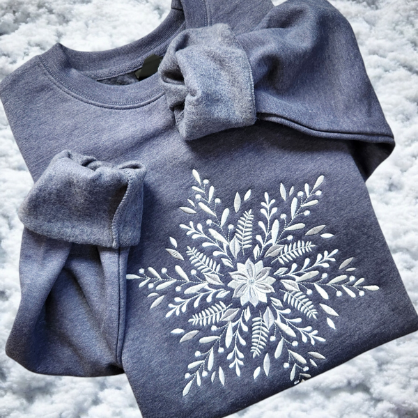 Elegant Snowflake Crewneck