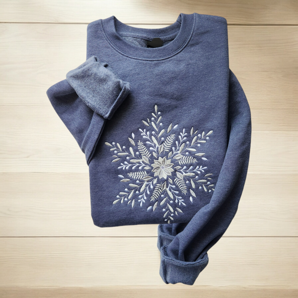 Elegant Snowflake Crewneck