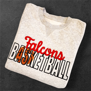 Crewneck Mascot Basketball 3D Embroidered