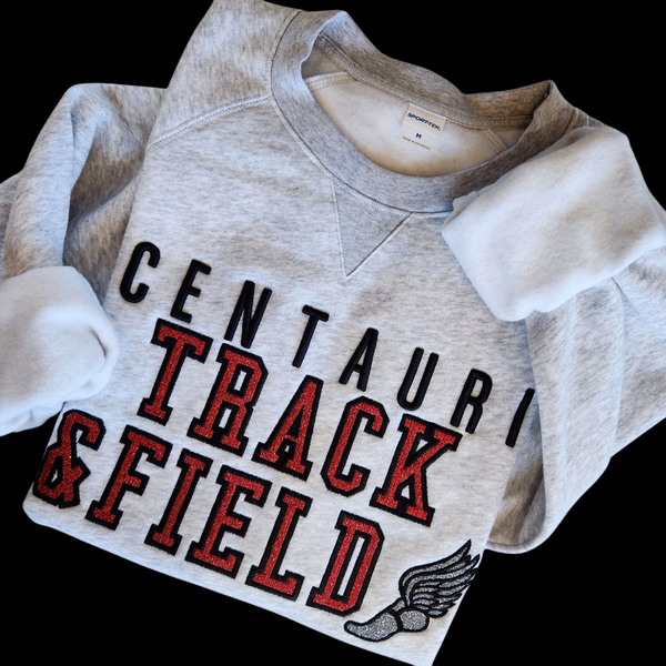 Crewneck Mascot Track and Field 3D Embroidered