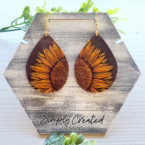 Sunflower Teardrop Earrings