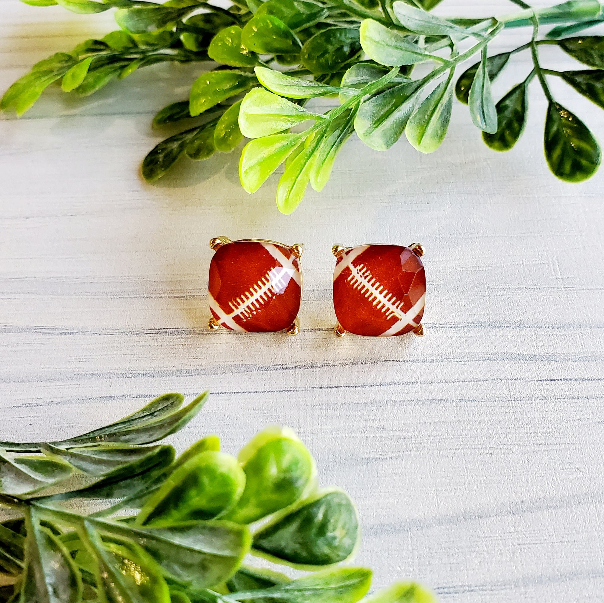 FOOTBALL STUD EARRINGS