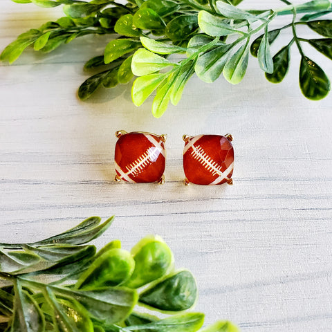 FOOTBALL STUD EARRINGS