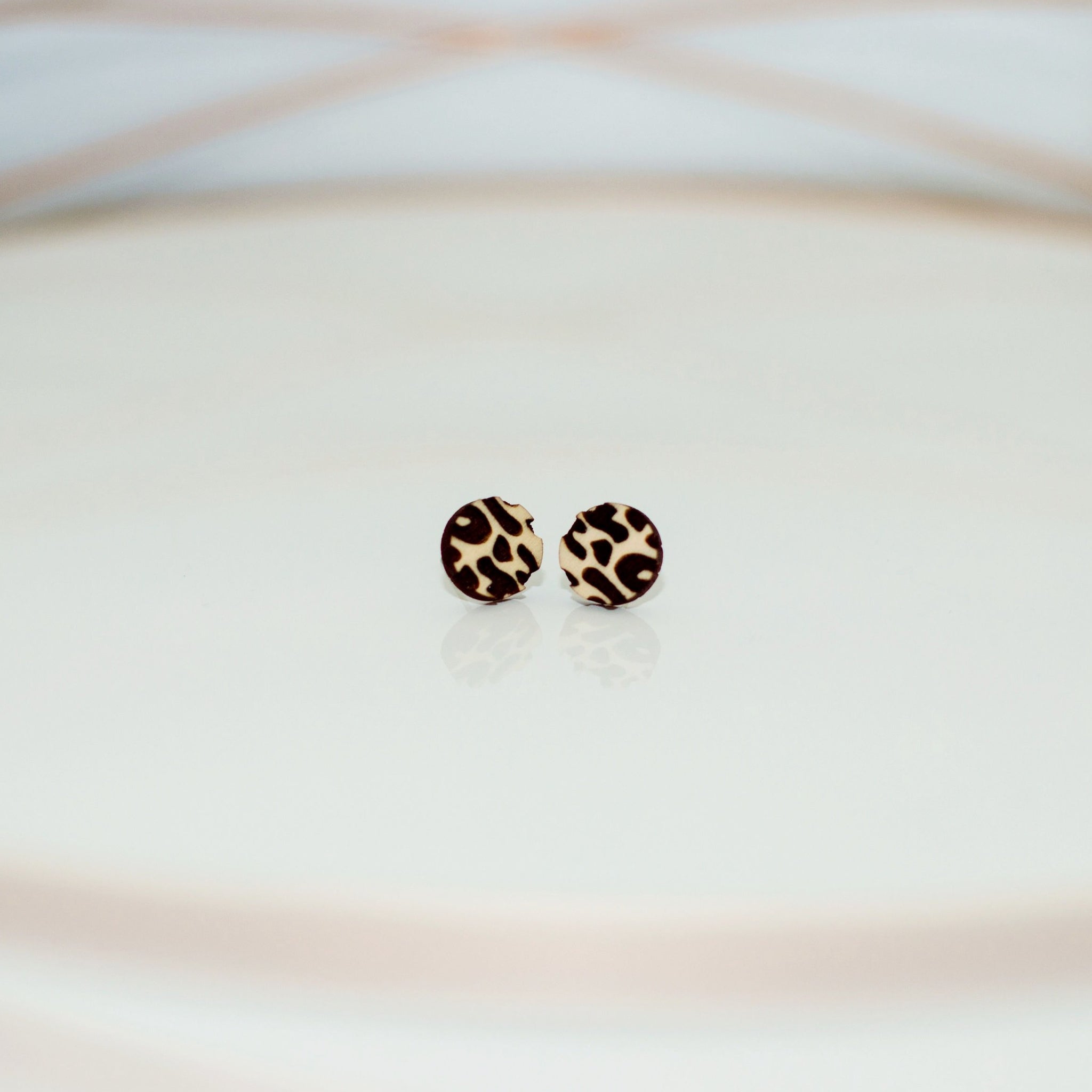 LEOPARD STUD EARRINGS