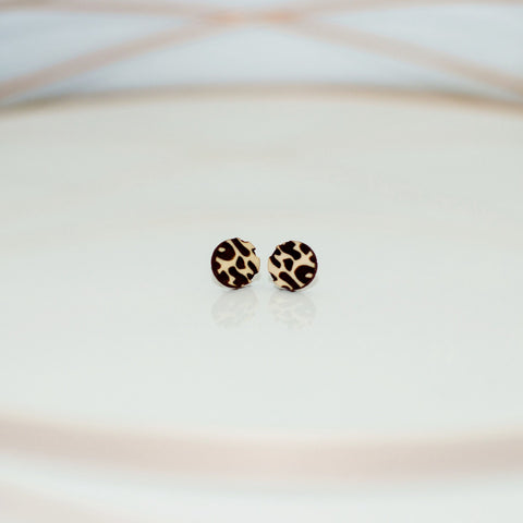 LEOPARD STUD EARRINGS