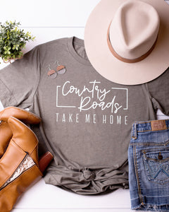 County Roads Take Me Home Graphic Tee