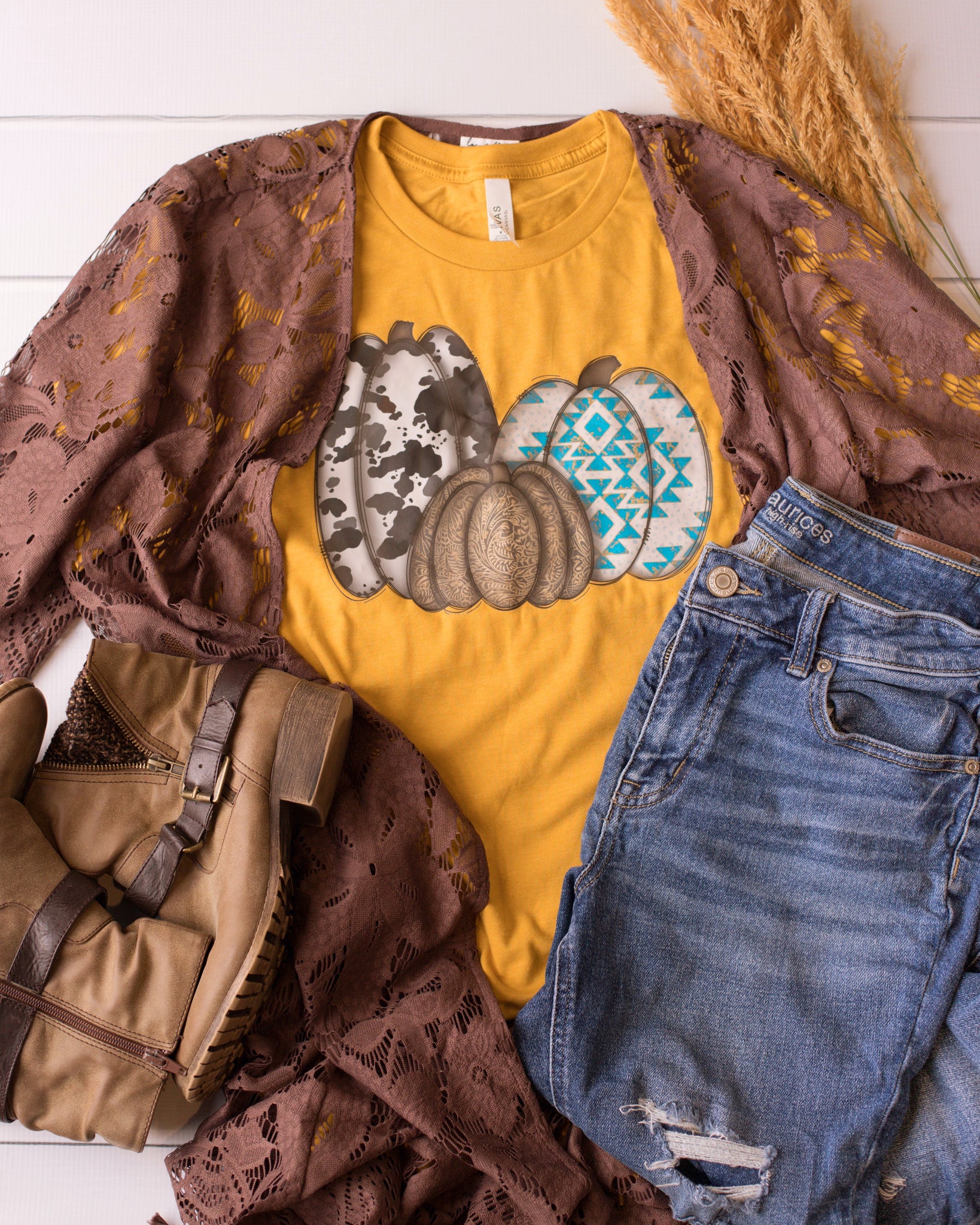 Fall Western Pumpkins Graphic Tee