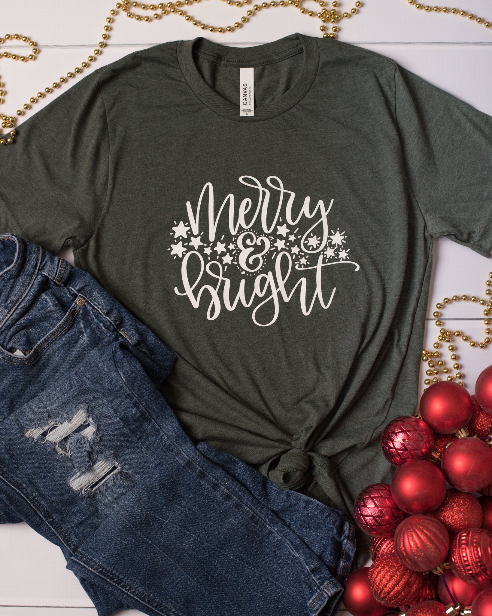 Christmas Merry and Bright Graphic Tee