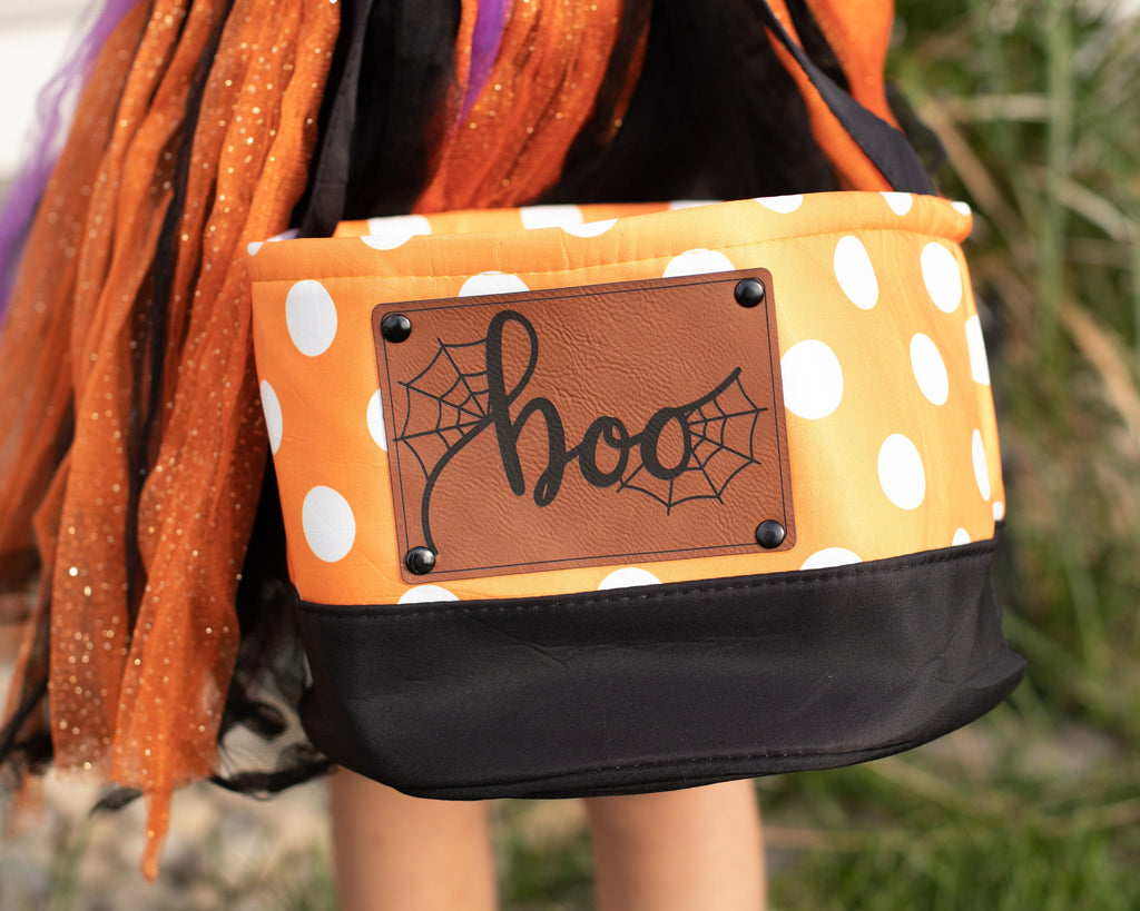 Orange Polka Dot Halloween Tote