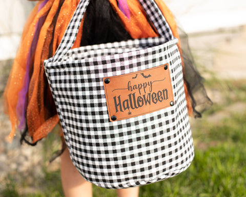 Gingham Halloween Basket