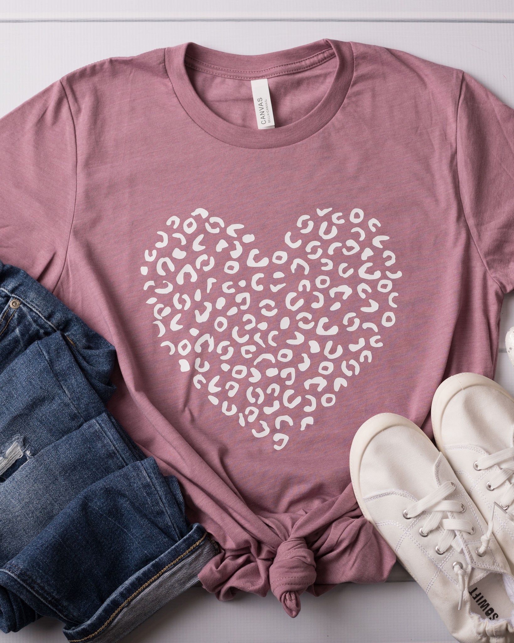 Leopard Heart Graphic Tee