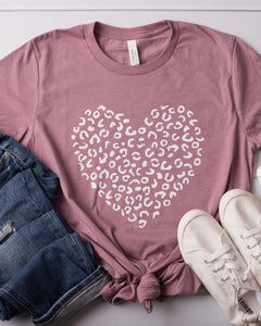 Leopard Heart Graphic Tee