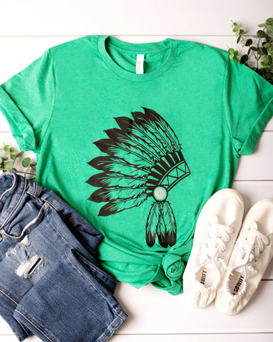 Headdress Graphic Tee - Multiple Color Options